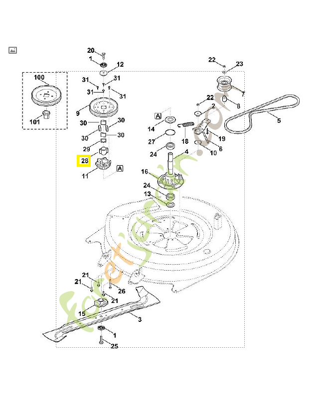 Entraineur 6140-704-7000. Pièce détachée Stihl / Vicking