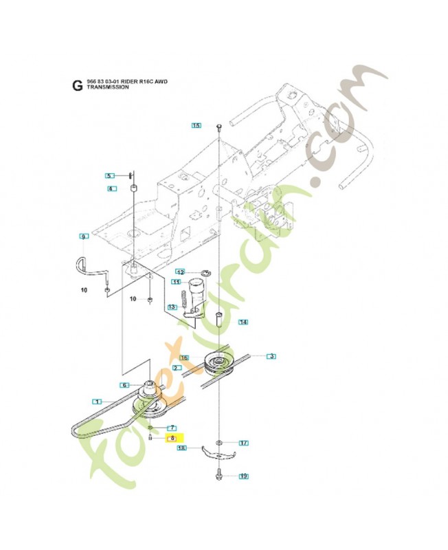 Vis 506556002. Pièce de rechange Husqvarna