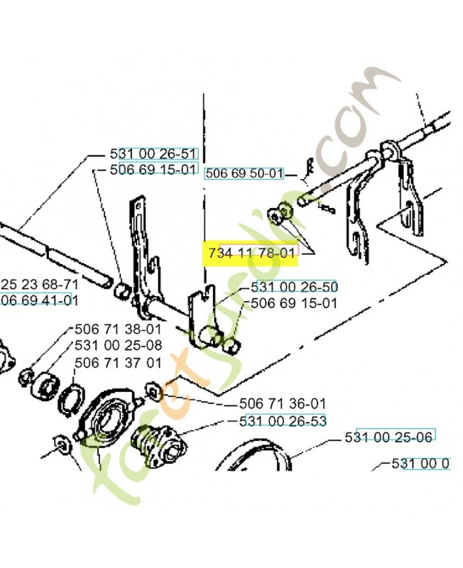 Rondelle 734117801. Pièce de rechange Husqvarna