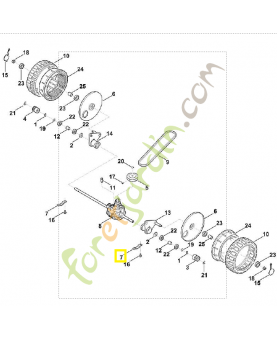 Support axe 6375-763-2810. Pièce de rechange Sithl / Vicking