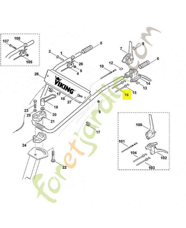 Cable marche arriere
