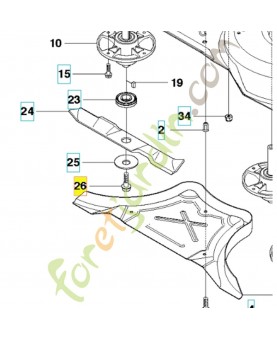 Vis 544114101. Pièce de rechange Husqvarna