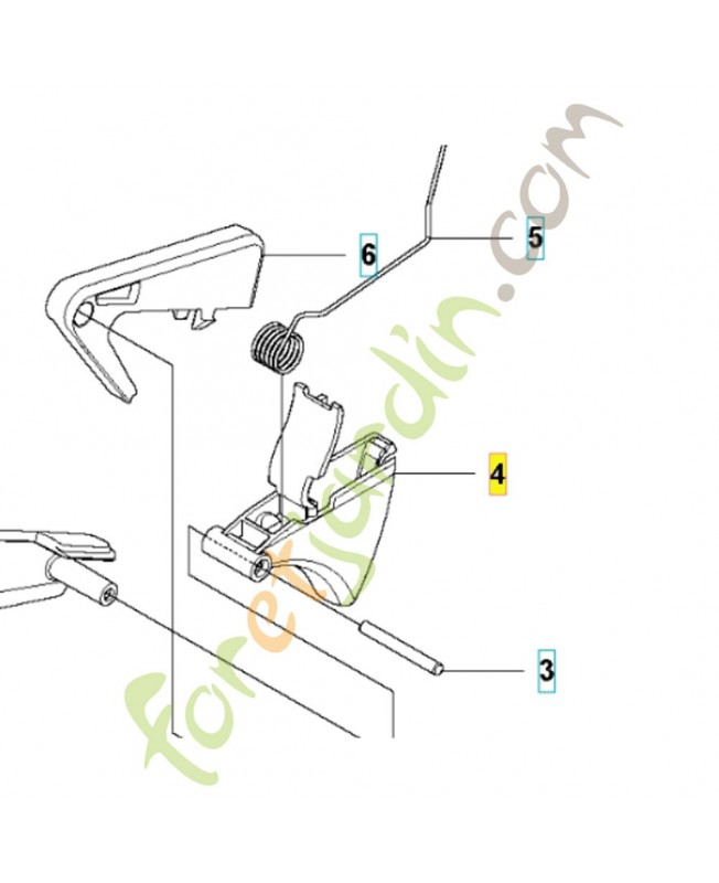 Gachette accélérateur husqvarna ref. 546835001 Remplace référence 544968501