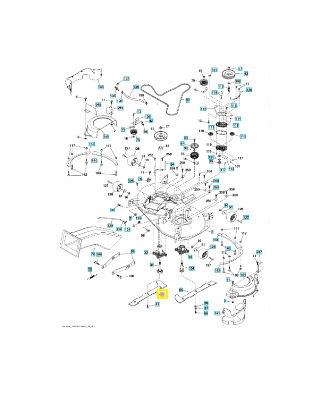 Lame gauche 581517901. Pièce de rechange Husqvarna Lame gauche 581517901. Pièce de rechange Husqvarna