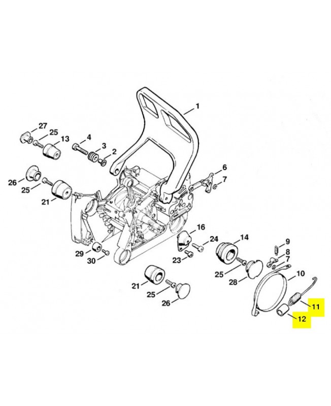 Ressort 1122-160-5500. Pièce détachée Stihl / Vicking