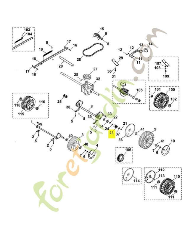 Pignon stihl ref. 6105-704-7400 Remplace référence 0000-640-2500