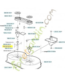 Clavette 506936201. Pièce de rechange Husqvarna