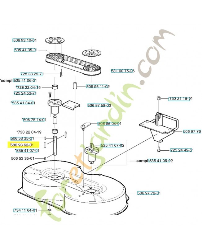Clavette 506936201. Pièce de rechange Husqvarna