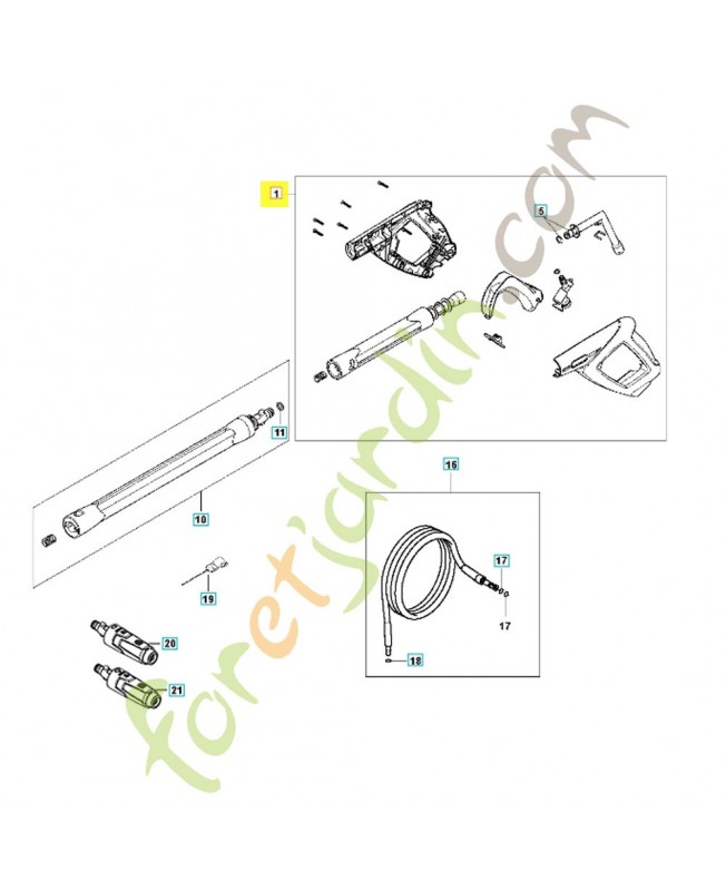 Pistolet 592617636 Pièce détachée Husqvarna