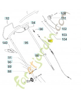 Cable de traction 544908002. Pièce de rechange Husqvarna