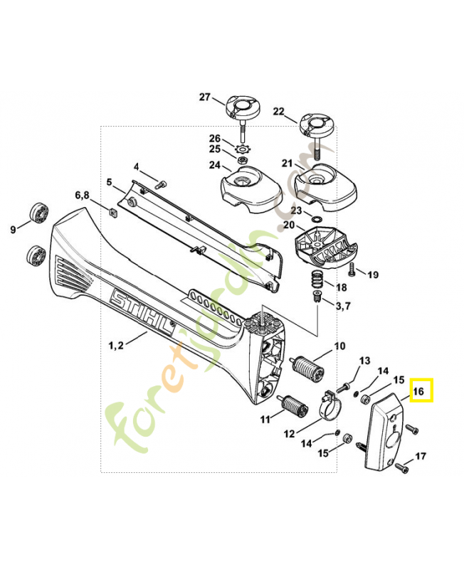 Support 4147-791-7600. Pièce de rechange Sithl / Vicking