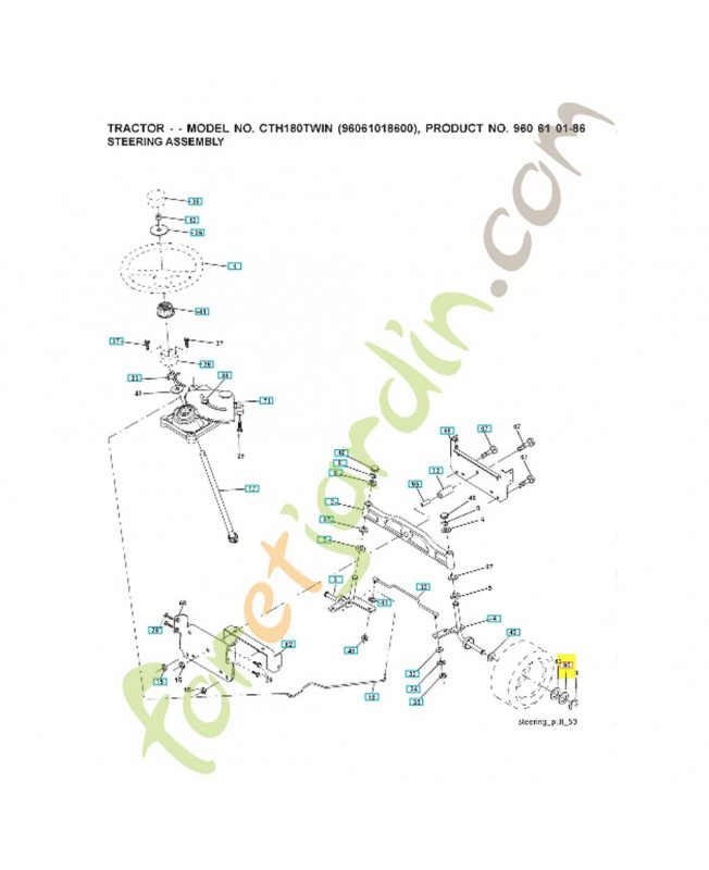 Rondelle de fusée avant 532188967. Pièce de rechange Husqvarna