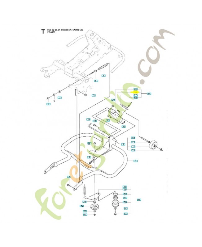 Clips 506963701. Pièce de rechange Husqvarna