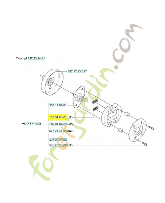 Ressort 537048301. Pièce de rechange Husqvarna