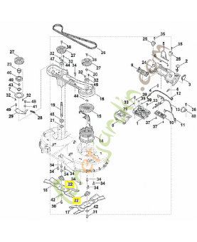 Douille de lame 6392-702-5000. Pièce détachée Stihl / Vicking