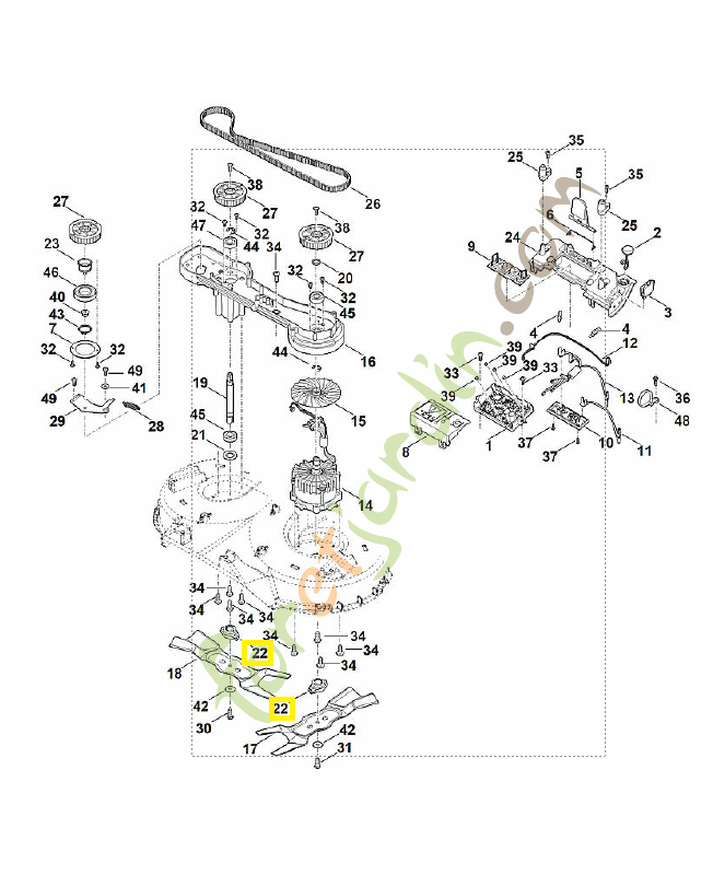 Douille de lame 6392-702-5000. Pièce détachée Stihl / Vicking