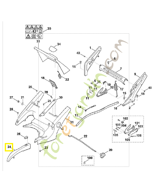 Recouvrement complet 6360-780-2091. Pièce de rechange Sithl / Vicking Recouvrement complet 6360-780-2091. Pièce de rechange Sithl / Vicking