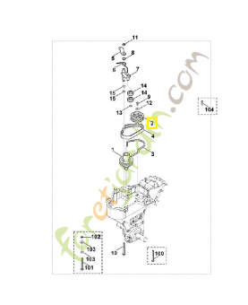 Poulie receptrice 6241-711-1210. Pièce de rechange Sithl 