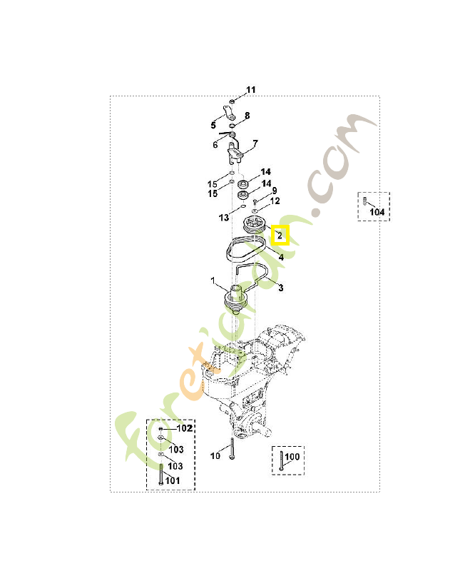 Poulie receptrice 6241-711-1210. Pièce de rechange Sithl 