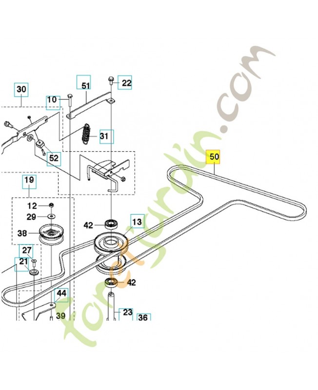 courroie 589533101. Pièce détachée Husqvarna