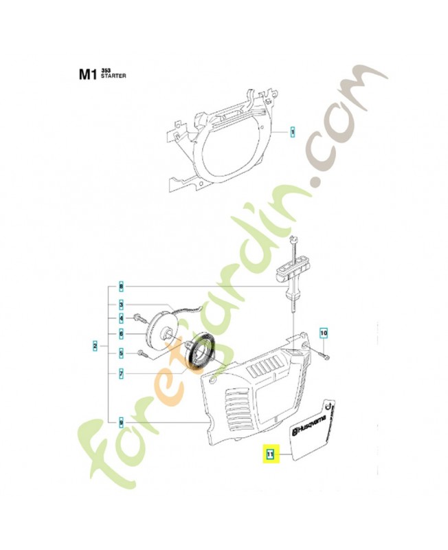 Autocollant 537370510. Pièce de rechange Husqvarna