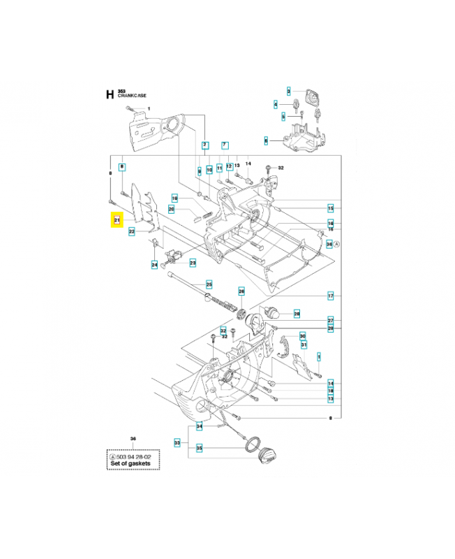 Absorbeur 503930401. Pièce de rechange Husqvarna