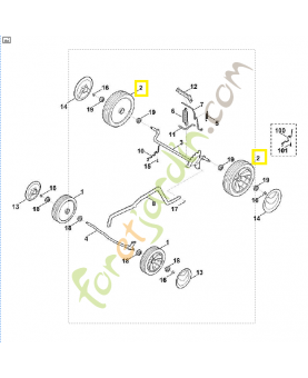 Roue d 200 6105-700-0491. Pièce de rechange Sithl / Vicking