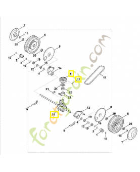 Boitier de transmission 6383-640-0130. Pièce détachée Stihl / Vicking