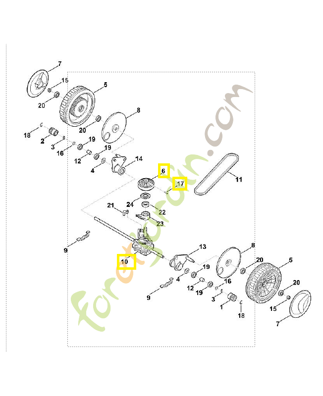 Boitier de transmission 6383-640-0130. Pièce détachée Stihl / Vicking Boitier de transmission 6383-640-0130. Pièce détachée Stihl / Vicking