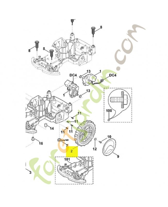 Roue 6301-700-0401. Pièce détachée Stihl / Vicking Roue 6301-700-0401. Pièce détachée Stihl / Vicking