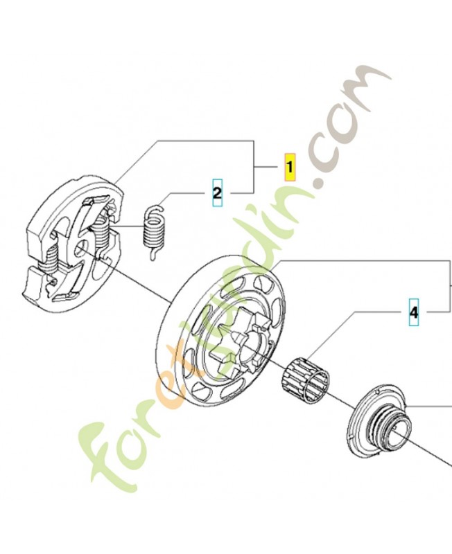 Embrayage complet 575568001. Pièce de rechange Husqvarna