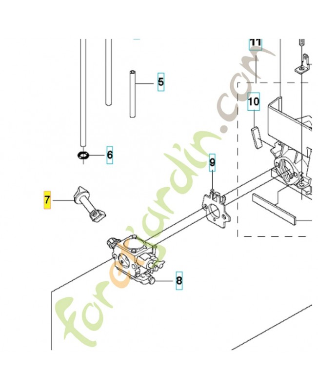 Commmande starter 537110001. Pièce de rechange Husqvarna