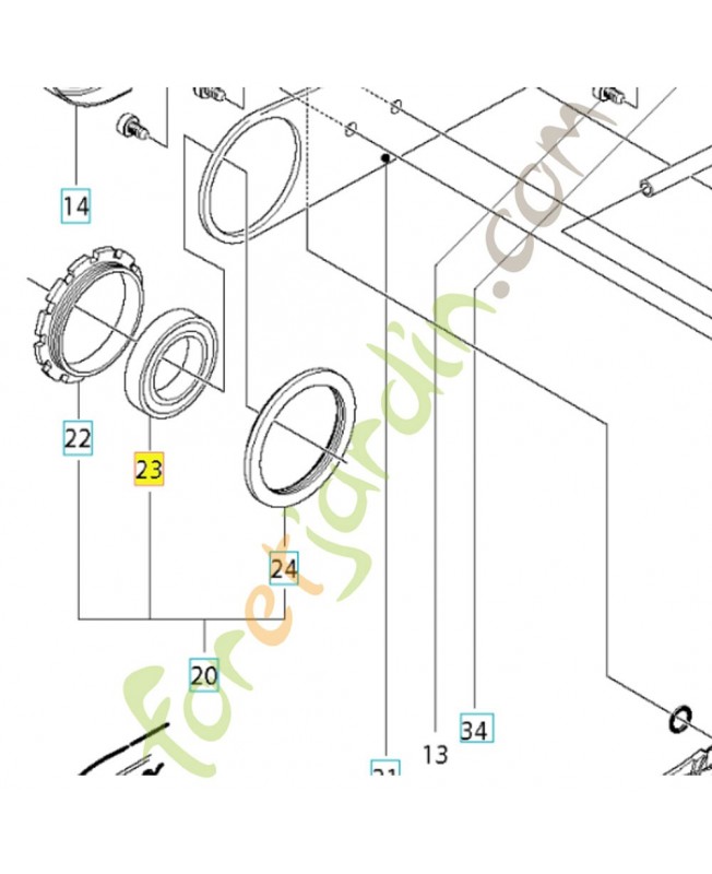 Roulement 544105901. Pièce détachée Husqvarna