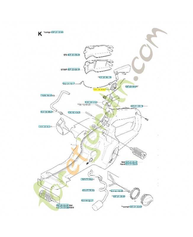 Levier 537208501. Pièce de rechange Husqvarna
