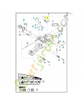 Verrouillage du papillon 510255201. Pièce détachée Husqvarna