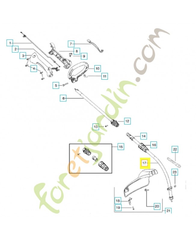 ARBRE-MOTEUR COMPLET 581494911. Pièce de rechange Husqvarna