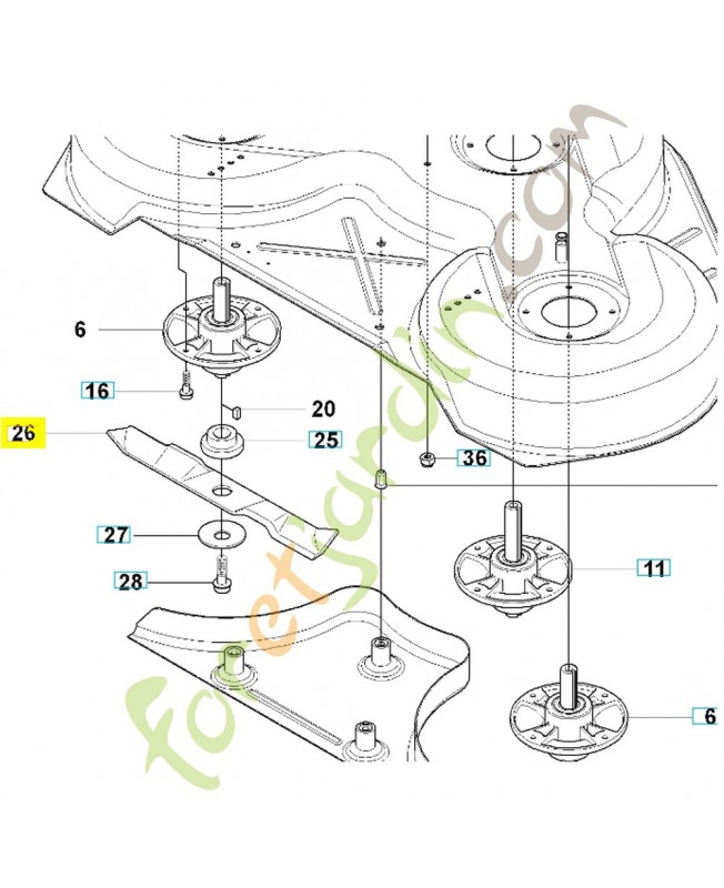 Lame standard 504188110. Pièce de rechange Husqvarna