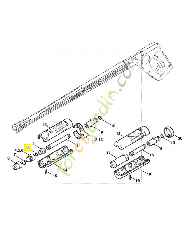 Joint torique 11,1x1,6 9645-945-7532. Pièce de rechange Sithl / Vicking