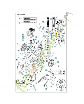 Câble réglage de hauteur 531009453. Pièce de rechange Husqvarna