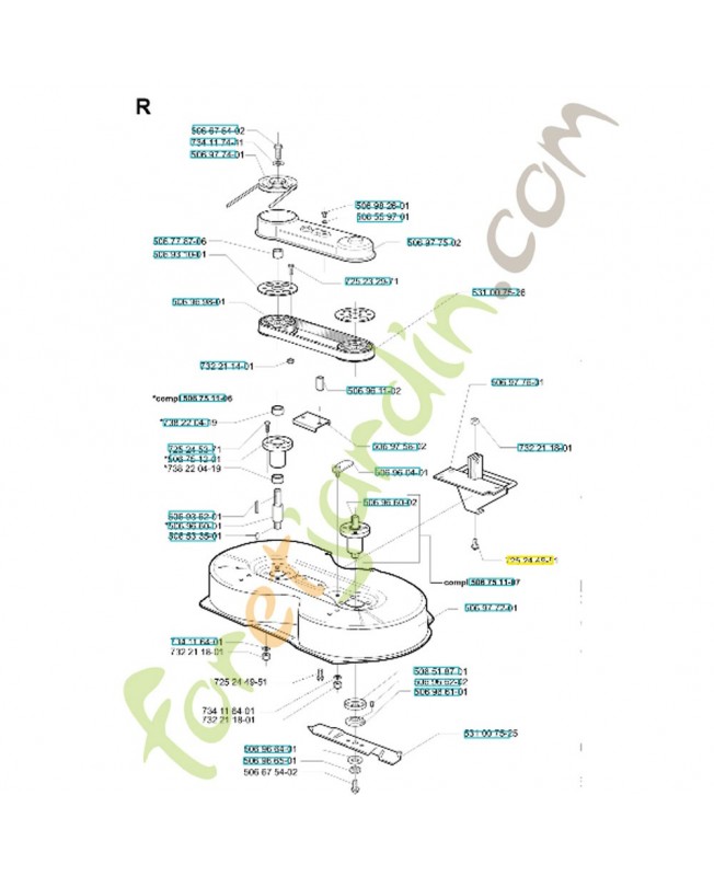 Vis 519006531. Pièce de rechange Husqvarna