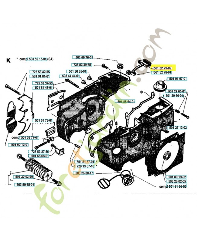 Commande starter référence 501527902