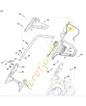 Levier de commande 6338-764-0211. Pièce détachée Stihl / Vicking