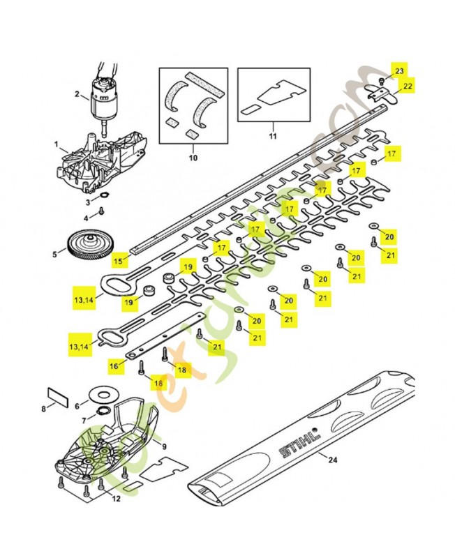 Barre de coupe compl. 450 mm / 18" stihl réf. 4521-710-5900