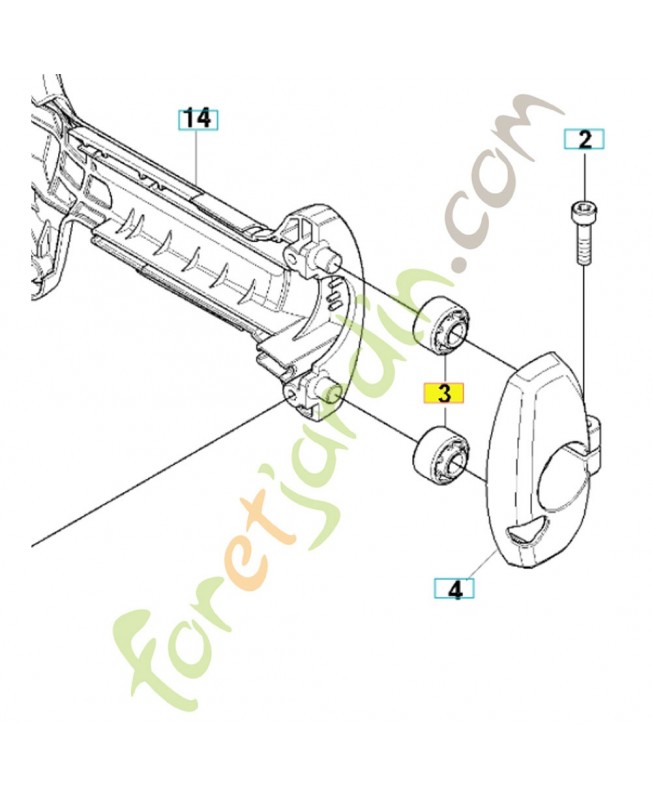 Amortisseur 521667701. Pièce de rechange Husqvarna