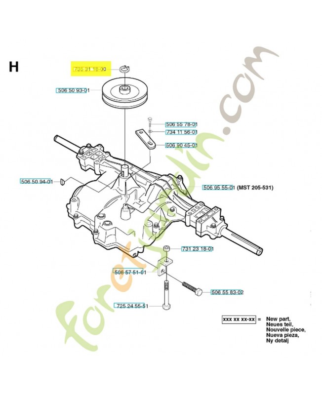 Circlips 735311800. Pièce de rechange Husqvarna r