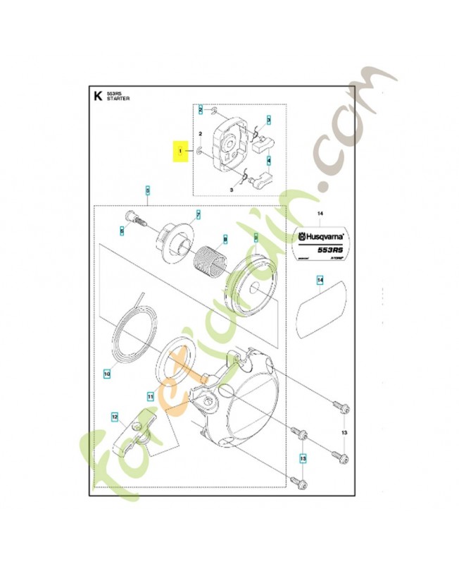 poulie complète 521648001. Pièce de rechange Husqvarna