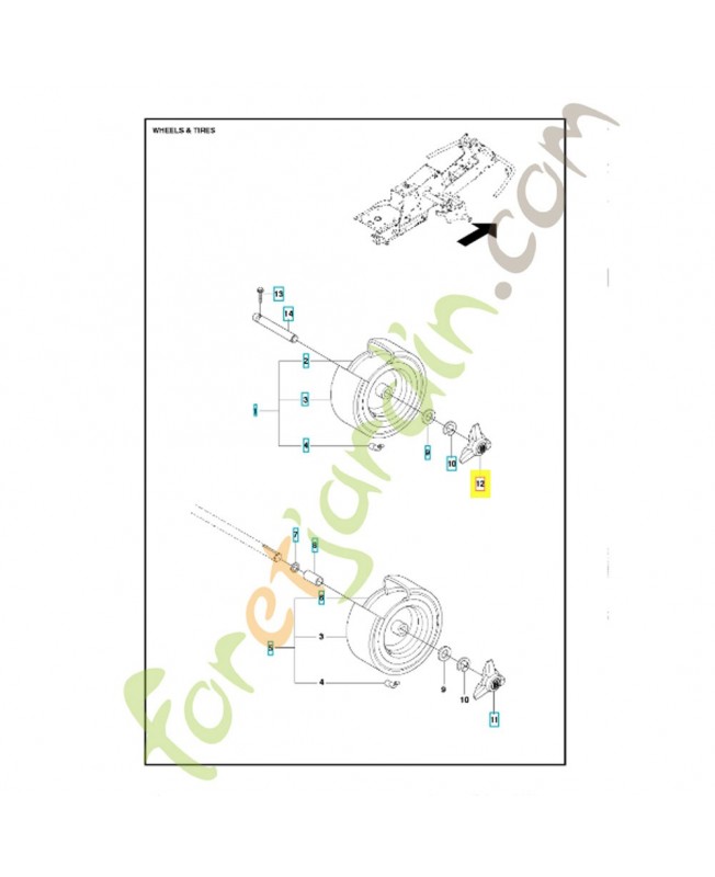 ENJOLIVEUR 544353502. Pièce de rechange Husqvarna