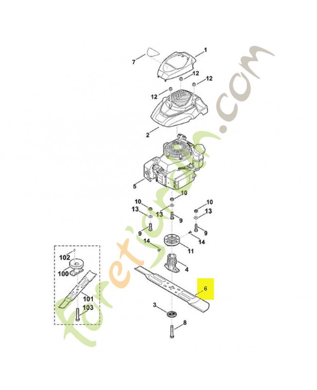 Lame mb 253t 6371-702-0101. Pièce de rechange Sithl / Vicking