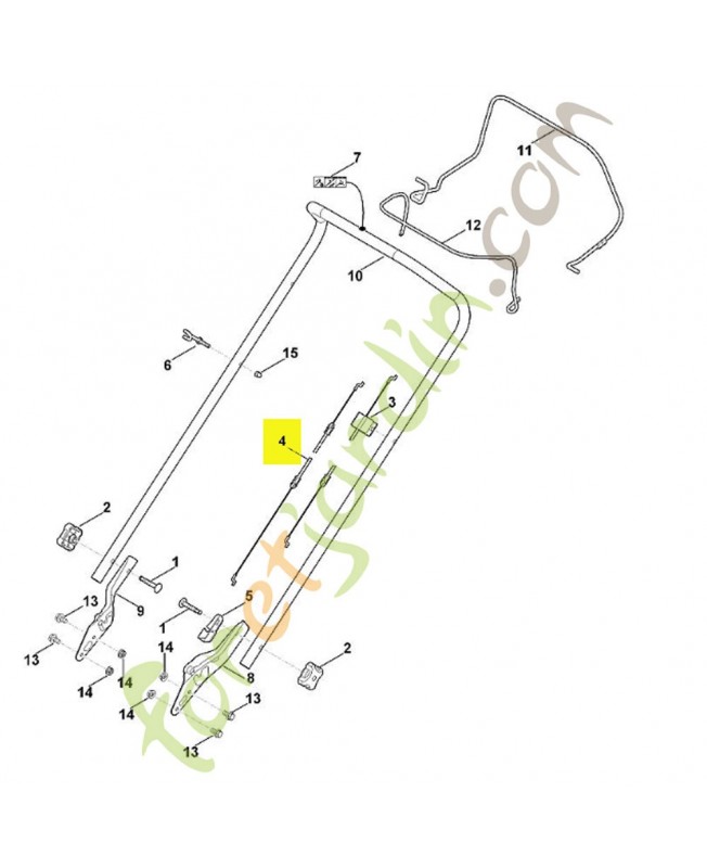 Câble de commande entrainement 6350-700-7526. Pièce de rechange Sithl 