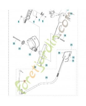 Cable 576785801. Pièce de rechange Husqvarna